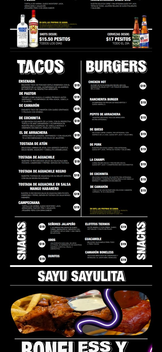 SAYU SAYULITA KUNE Menu - Image 1